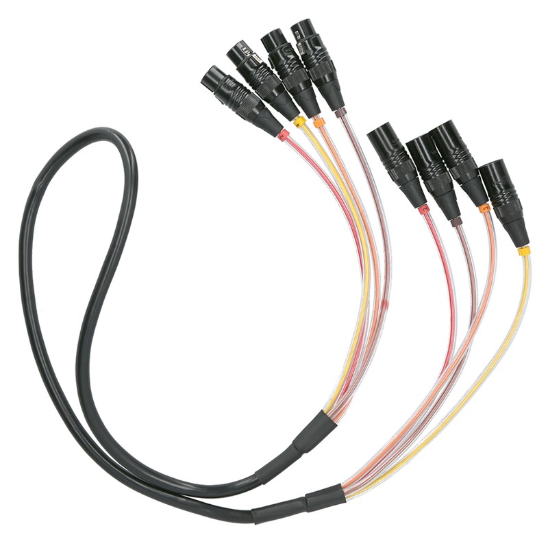 1.5m XLR Audio Cable 4 Channel Splitter Cable Microphone Speaker