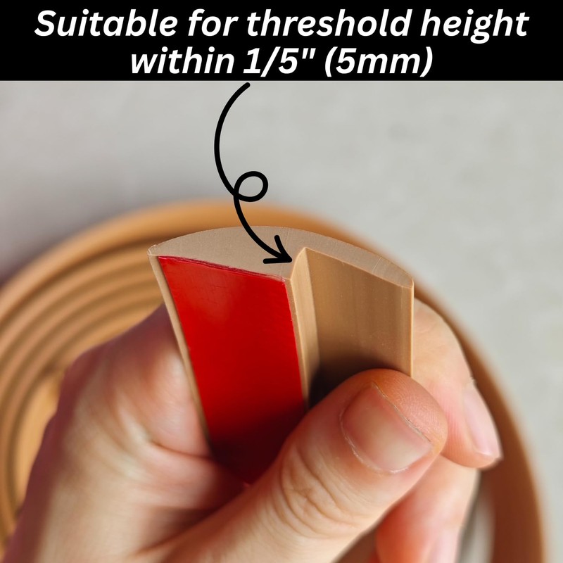1/5 inch Height Floor Transition Strip, Self Adhesive Carpet Wood