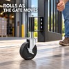 4-Inch Spring-Loaded Swing Gate Caster Wheel with Rubber Tire and