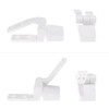 Canomo Universal White Plastic Toilet Seat Hinges Replacement with Bolts
