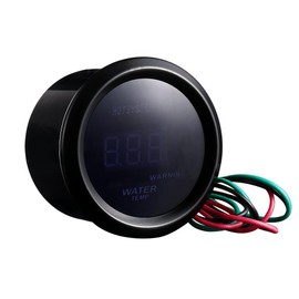 HOTSYSTEM Universal Water Temp Gauge Temperature Meter Blue Digital LED DC12V 2inches 52mm for Car Automotive(Celsius)