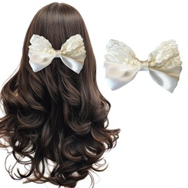 Long Tail Hair Bows for Girls - Stylish Bows for Women with Hair Clips | Satin Long Clips for girls | Barrettes for Women & Teen Girls | Tails for Hairs