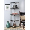 Whitmor 5 Tier Shelf Tower - Closet Storage Organizer,Silver