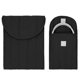 kwmobile Headphone Case for Headset/Overear headphone - Soft Travel Bag for Over Ear Headphones - Portable Protective Pouch with Pockets - Black