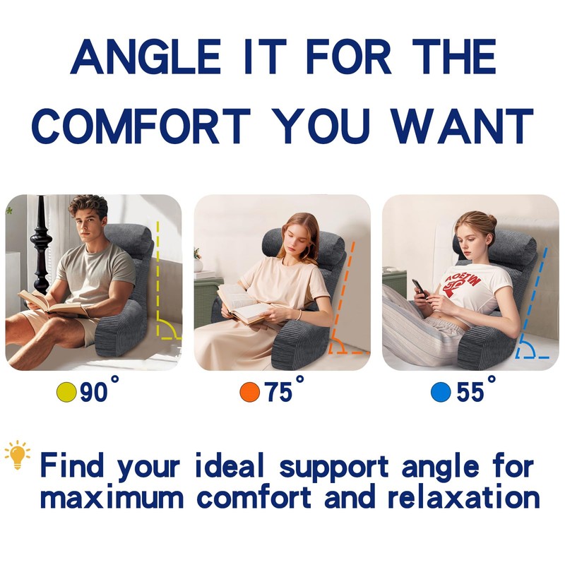 Back Pillow for Bed Sitting Up, Reading Pillow, Extra Large