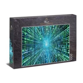 Ulmer Puzzleschmiede - 1000 Piece Puzzle Online - Code Illustration with 3D Background as Impossible Puzzle - Classic 1000 Piece Puzzle with the Motif Title Online - Puzzle Made in Germany