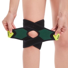 aoFIT Knee Brace,Knee Sleeves,Premium Compressionfor Knee Stability During LegWorkouts,Men&Women,High-Quality,Comfort ,Gym Cycling Running Springtok:_Green_XXL_Single