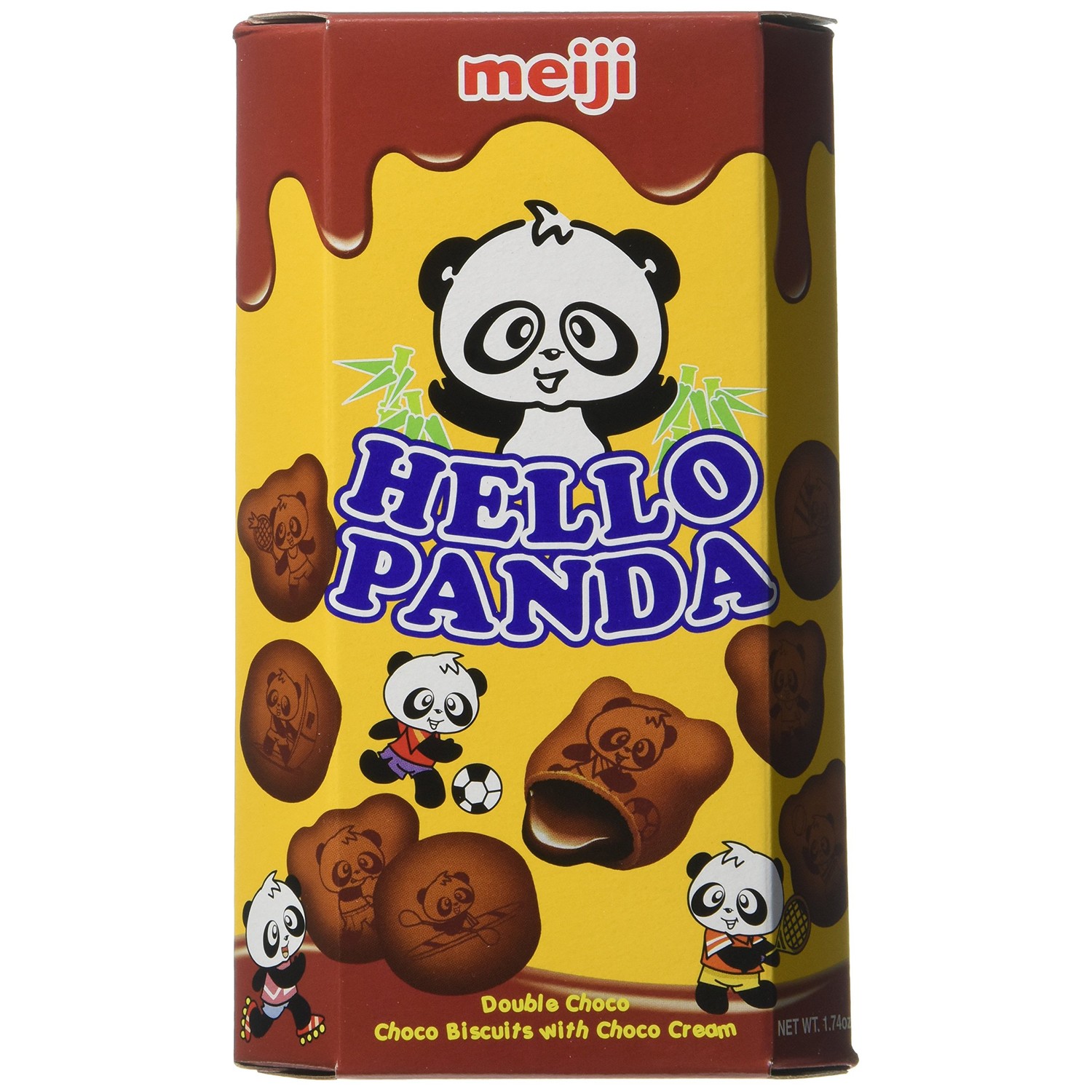Meiji Hello Panda Double Choco Choco Biscuits with Choco Cream 1.74oz ...