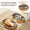 FUKUMARU 3PCS Cardboard Cat Scratcher Bed, Durable Oval Cat Scratch