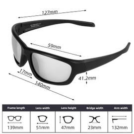 LIUOPAT Polarized Sunglasses, Fashionable Sunglasses Designed and Manufactured in Ltaly, Corning Glass Lenses (Black Frame/Brown Lens)