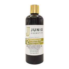 Junio cosmetics tratamiento para cabello seco - 12 aceites para nutrir - tratamiento cabello seco y maltratado - 500ml - sin sal - sin parabenos - tratamiento capilar