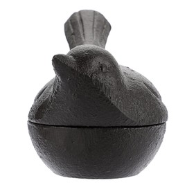 JUXYES Bird Cast Iron Key Hider Outside Spare Door Key Box Outdoor Small Garden Statues Ornament, Bird Indoor Decoration Jewelry Trinkets Box for Key, Ear Studs, Ring, Paper Clip