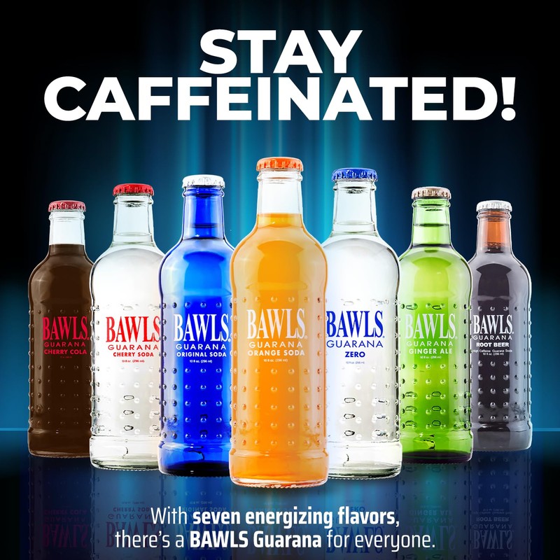 BAWLS Guarana Mandarin Orange, BAWLS Guarana Drink, Guarana Soda, Guarana