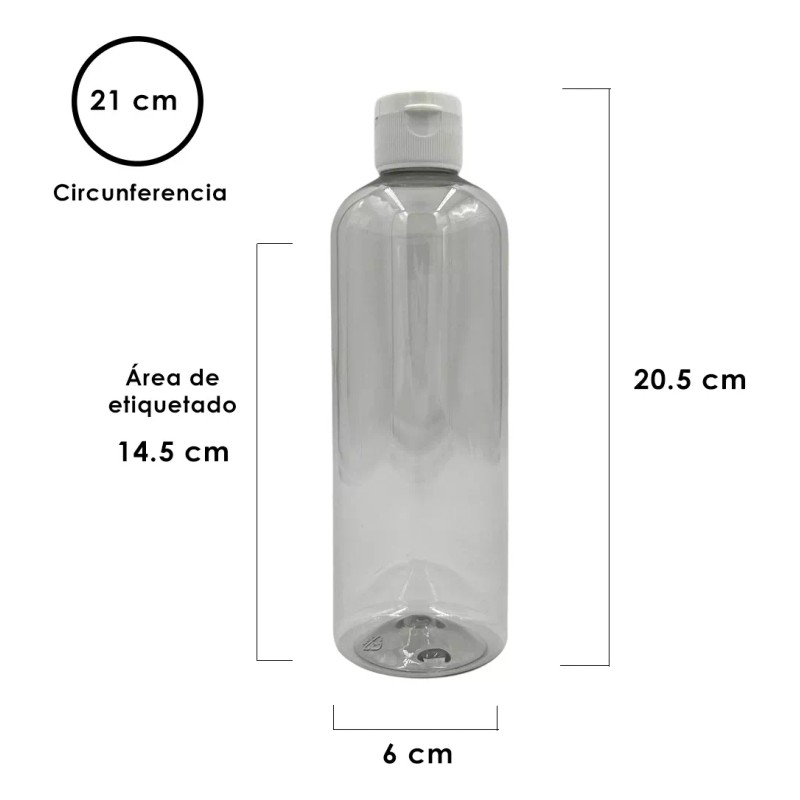 Xena Envase Para Gel Antibacterial 500 Ml Boston Tapa Flip