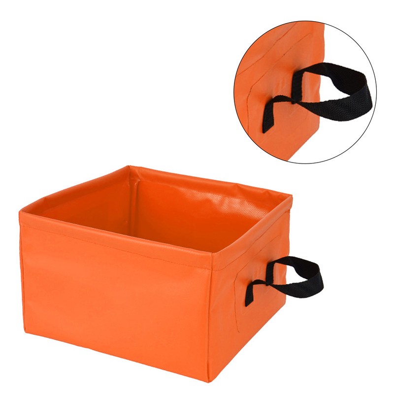 Collapsible Basin Leakage Proof Portable Folding Camping Bucket for Travel