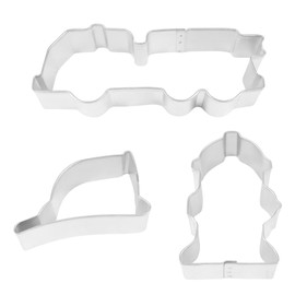 R&M International 5128 Fire Truck Engine, Helmet, and Hydrant Cookie Cutters 3-Piece Set
