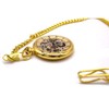 TruClothing Mechanical Skeleton Open Face Pocket Watch with Chain -