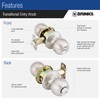 BRINKS – Transitional Keyed Entry Ball Door Knob, Satin Nickel