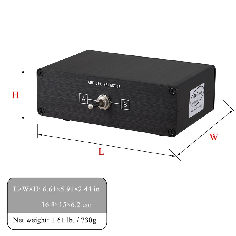 2(1)-in-1(2)-Out Speaker Amplifier Switcher Stereo Home Audio Selector Passive Switch