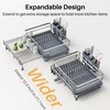 SNTD Dish Drying Rack - Extendable Dish Rack, Large Sink