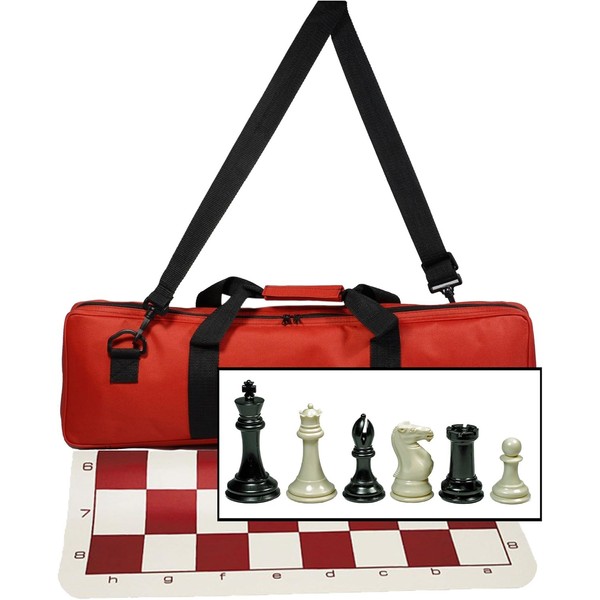 WE Games Ultimate Tournament Chess Set - Red Portable Chess