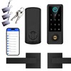 BEBASIA Smart Fingerprint Door Lock with Handle Set, Full App