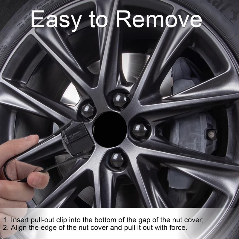 Kalmaegee 20PCS 17MM Wheel Nut Covers Universal Car Wheel Lug