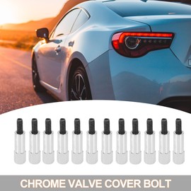 X AUTOHAUX 12pcs G1/4-20 Chrome Valve Cover Bolt for Chevy 283 302 305 307 327 350 383 400 Engines