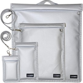 Large Faraday Bags - 4 Pack Faraday Bag for Phone & Laptop & Tablet & Key Fob, Faraday Pouches with Lanyard, RFID Signal Blocker Portable Faraday Cages, Key Fob Protector Anti-Hacking Faraday Sleeves