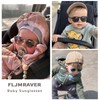 FLJMRAVER Baby First Sunglasses with Strap Round Flexible UV400 Polarized