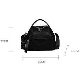 Casual Nylon Front Pocket Handbag Lightweight Large Capacity Cross Body Bag Outdoor Shoulder Bags for Women 2025, Coffee