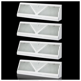 4PK 18 inch Baseboard Register Vent for 18"Duct,Baseboard Vent Cover