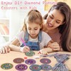 JSTHHTT Pack of 8 Diamond Painting Coasters, Diamond Painting Adults,