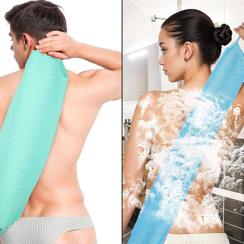 4 Pcs Back Scrubbers for Use in Shower, Shower Loofah,