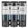 Shampoo and Conditioner Dispenser,Shower Soap Dispenser 3 Chamber No Drill
