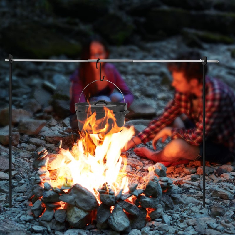 onlyfire Spit Rotisserie for Outdoor Campfire Grilling, Over Fire Camp