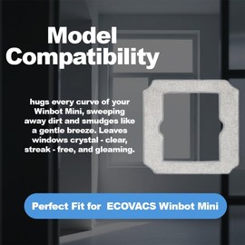 LISIBA 10 Pcs Cleaning Wipes Wipes, Mopping Mats for Ecovacs Winbot Mini Cleaning Robot, Washable and Reusable Cleaning Wipes Mop Pad Replacement Accessories