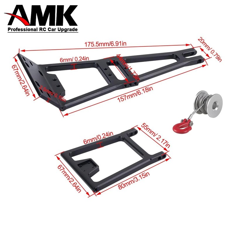 AMK Tow Truck Accessory Kit for 1/10 RC Crawler Chassis,