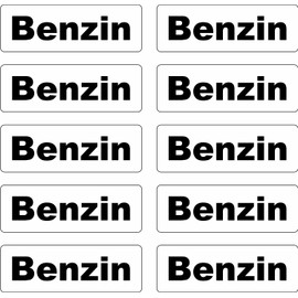 Stickerloveshop 10 x Sticker Liquids Fuel Marking Tank Cap Canister Car Note Fuels AdBlue Petrol Mix Diesel Water Aspen Super (Petrol)