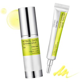 Vita A Retinal Shot Tightening Booster + Retinol Shot Firming Serum, Retinol Serum for Face Anti Aging, Retinol Cream for Wrinkles & Fine Lines, Improve Elasticity, Pore Minimiser, 15ml+30ml