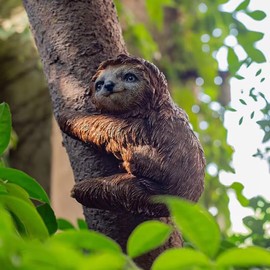 Mellsunny Sloth Tree Hugger Resin Sloth Figurines Animal Sculpture Hanging Garden Statue Tree Peeker Ornament for Patio Lawn Porch Yard Outdoor Decorations