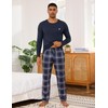 Jahetuul Men's Pyjamas Sets Cotton Long Sleeve Pjs for Men