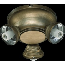 Quorum 2383-9022 Traditional Three Light Fan Light Kit from Salon Collection in Bronze/Dark Finish,