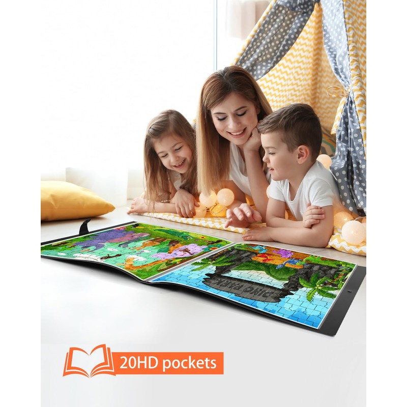 Puzzle Storage Folder Keeper, 1000-Piece Portable&Large Jigsaw Puzzle Organizer with