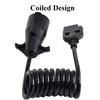 Oyviny 7 Way Round to 5 Way Flat Coiled Trailer