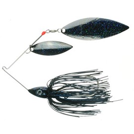 Nichols Lures DF24-1 Pulsator Depth Finder Metal Flake Spinnerbait, Black & Blue, 1oz, Black & Blue