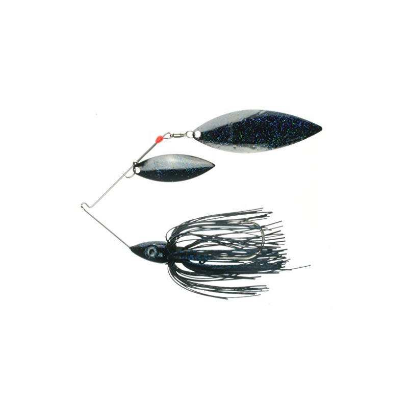Nichols Lures DF24-1 Pulsator Depth Finder Metal Flake Spinnerbait, Black