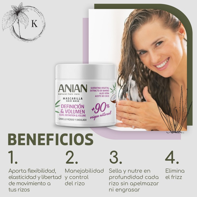 Definicion & Volume Mascarilla Quarina Vegetal 350 ml