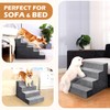 Heeyoo Dog Stairs for Small Dogs, 4-Step Dog Steps for