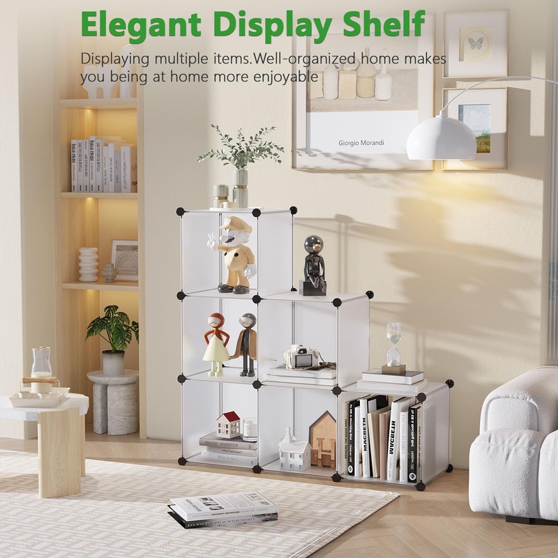 C&AHOME Cube Storage Organizer, 6-Cube Shelves Units, Closet Cabinet, DIY
